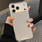 Mirror Case held outdoors reflecting surroundings